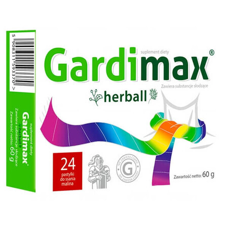 Gardimax Herball mit Himbeergeschmack 24 Lutschtabletten