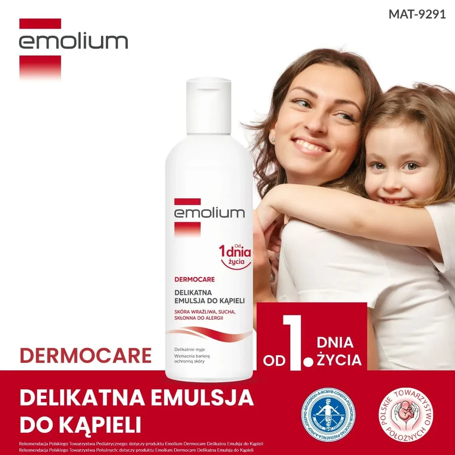 Emolium Dermocare, bath emulsion from the first day of life, 200 ml
