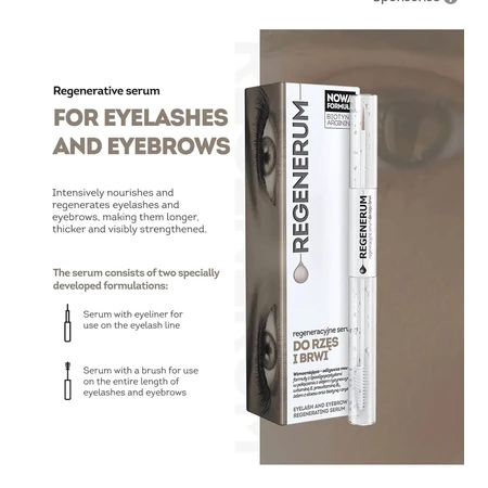 Regenerum, Regenerating serum for eyelashes and eyebrows, 11 ml
