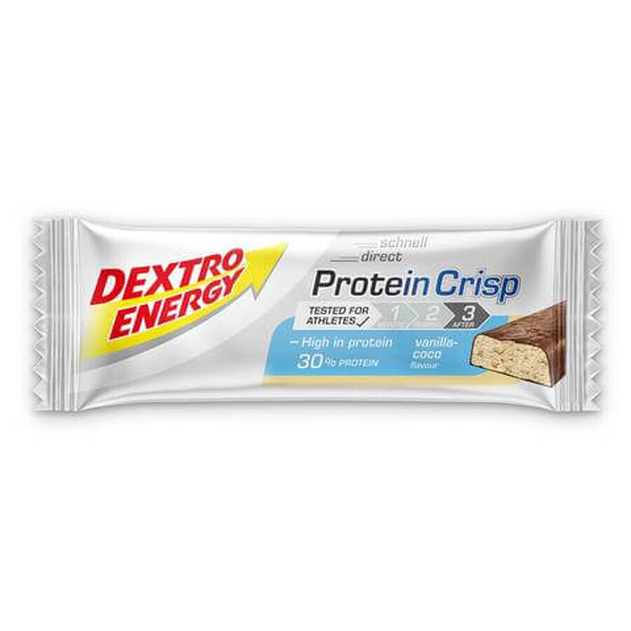 Baton proteic Crisp Vanilie si Cocos, 50 g, Dextro Energy