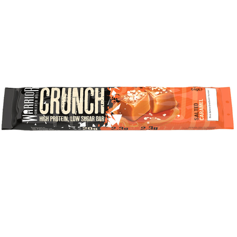 Baton proteic Salted Caramel Warrior Crunch, 64g, KBF Enterprises Ltd