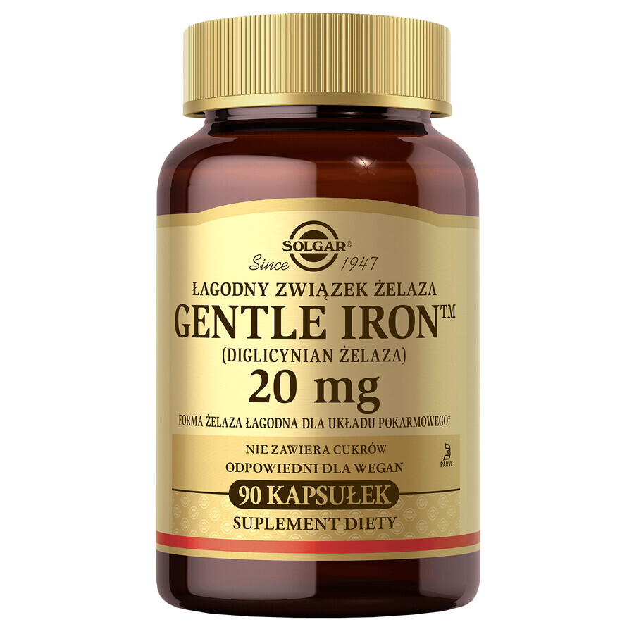 Solgar Gentle Iron, 90 capsules