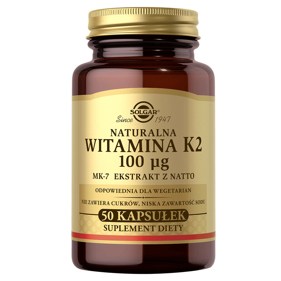 Solgar Vitamine K2 MK-7, 50 gélules