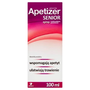 Apetizer Senior, sirop, saveur framboise-cassis, 100 ml