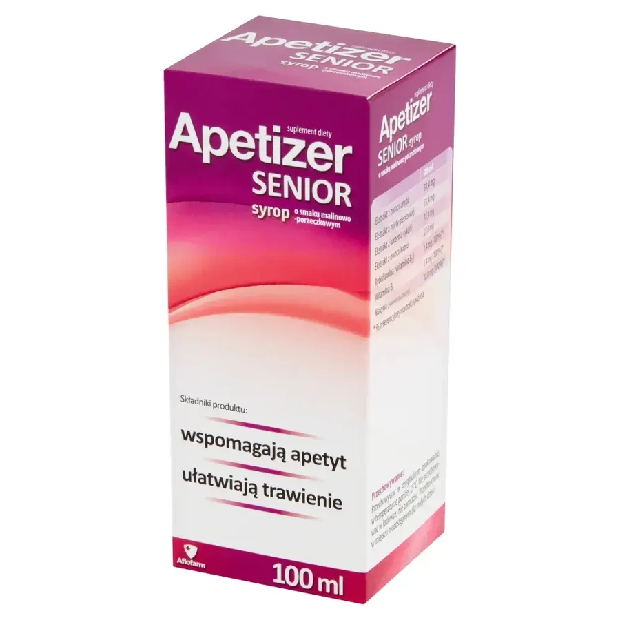 Apetizer Senior, sirop, saveur framboise-cassis, 100 ml