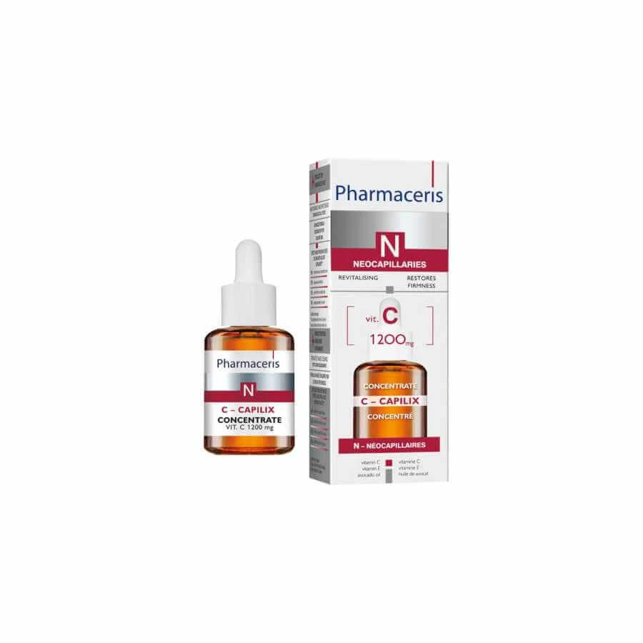 Pharmaceris N C-Capilix, Concentrado de vitamina C 1200 mg, fortalecedor y alisador, 30 ml
