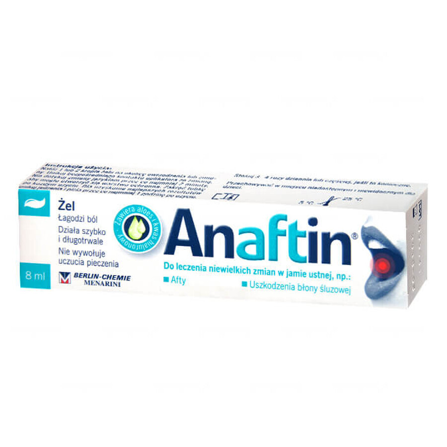 Anaftin, gel for the treatment of minor oral lesions, 8 ml