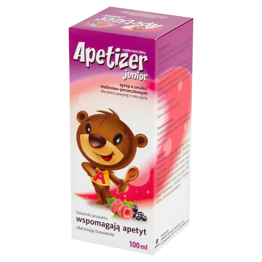Apetizer Junior, Sirup ab 3 Jahren, Himbeer-Johannisbeer-Geschmack, 100 ml