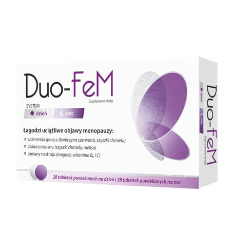 Duo-FeM, 28 Filmtabletten für den Tag + 28 Filmtabletten für die Nacht