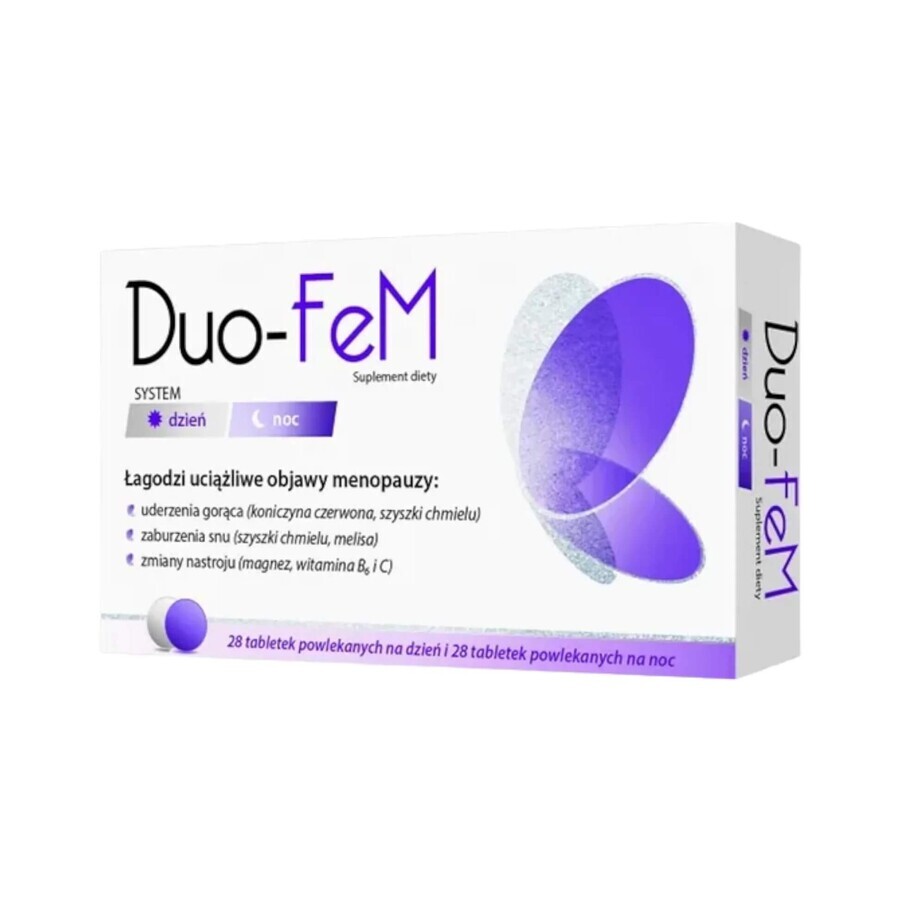 Duo-FeM, 28 Filmtabletten für den Tag + 28 Filmtabletten für die Nacht