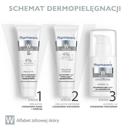 Pharmaceris W Melacyd,Cremă de zi dermo-protectoare pentru albirea imperfecțiunilor, SPF 50+, 30 ml