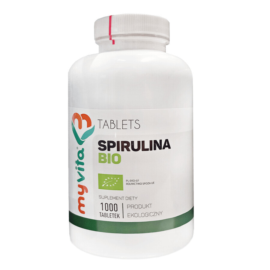 VitaVerde, Integratore Alimentare Naturale con BIO Spirulina, 1000 Compresse.