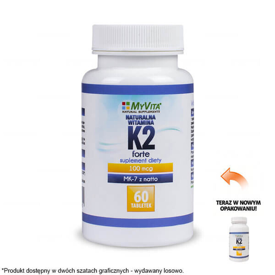 MyVita K2 Forte, vitamin K2 MK-7 from natto 100 µg, 60 tablets