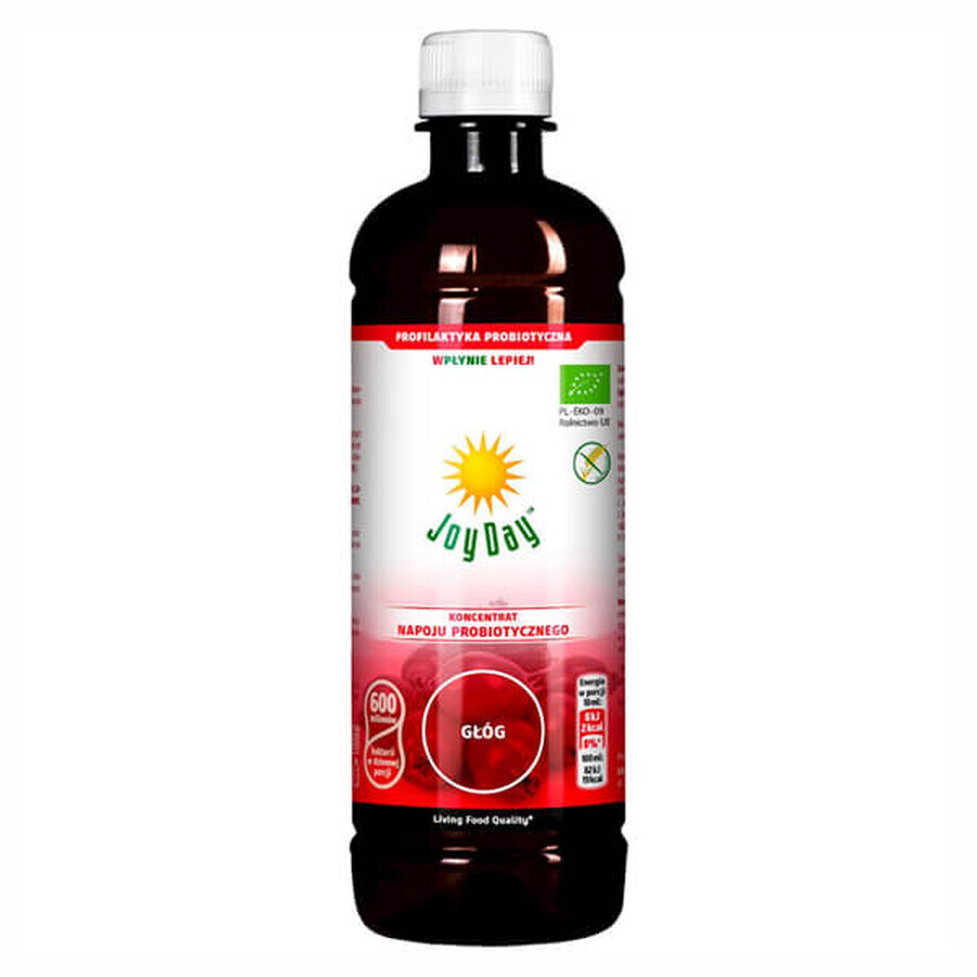 Joy Day Concentré de boisson probiotique, Aubépine, Bio, 500 ml