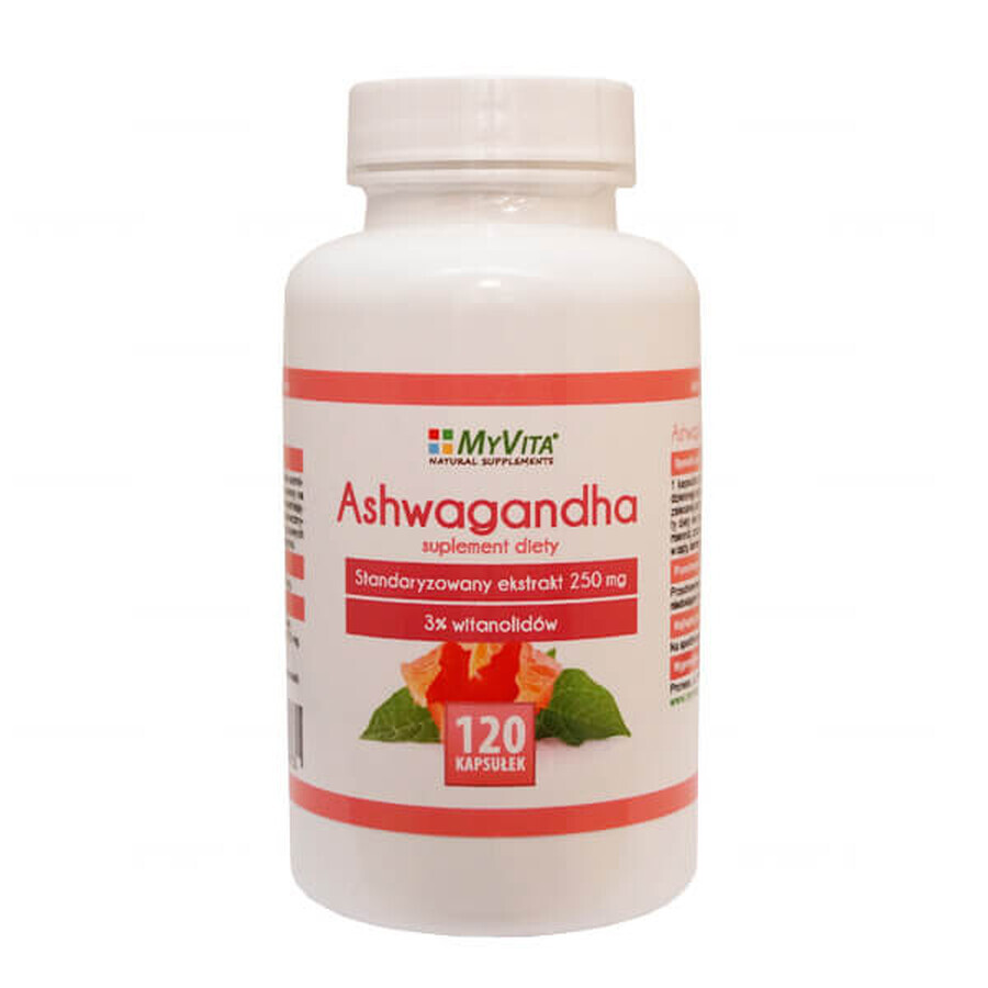 MyVita Ashwagandha, extract standardizat, 120 capsule