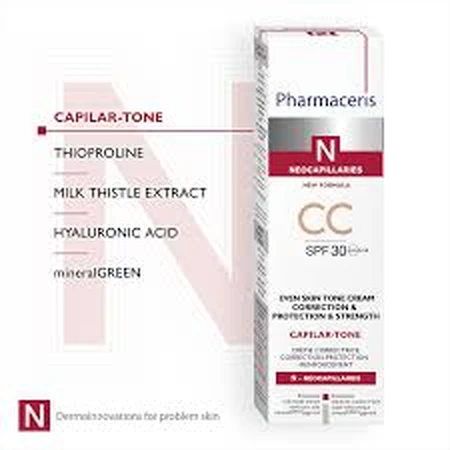 Pharmaceris N Capilar-Tone CC, Glättende Creme SPF 30, 40 ml