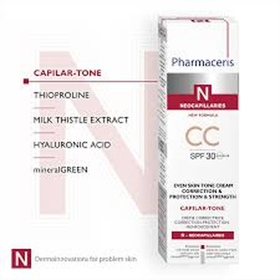 Pharmaceris N Capilar-Tone CC, Glättende Creme SPF 30, 40 ml