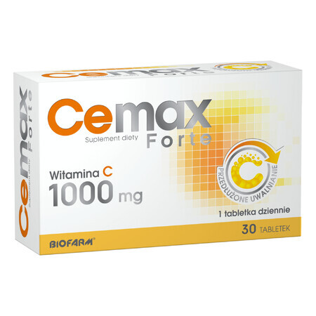 CeMax Forte, vitamina C 1000 mg, 30 comprimate