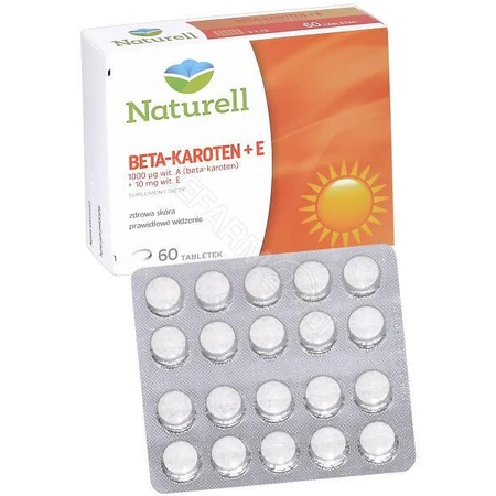 Naturell Beta-Karoten + E, 60 tablets