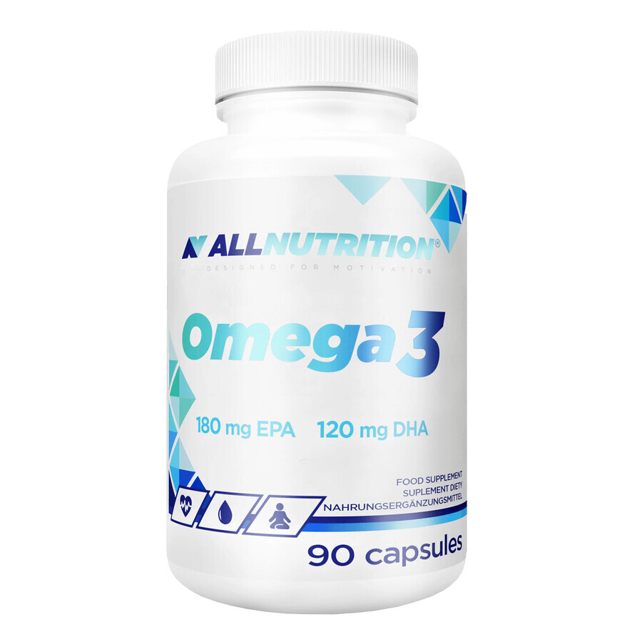 Allnutrition Oméga 3, huile de poisson 1000 mg, 90 gélules