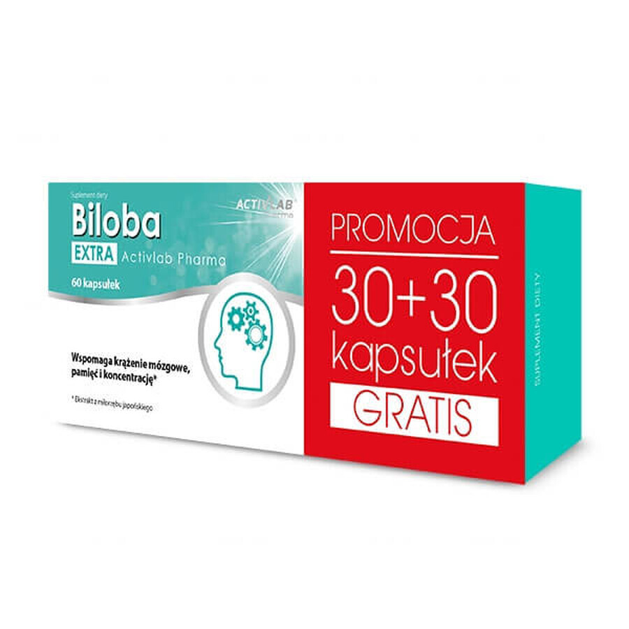 Activlab Pharma Biloba Extra, 30 + 30 gélules gratuites