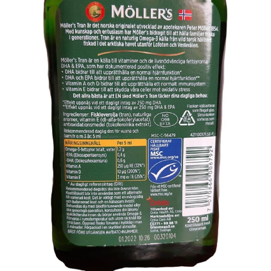 Moller s Gold Tran Norwegisches Öl 250 ml