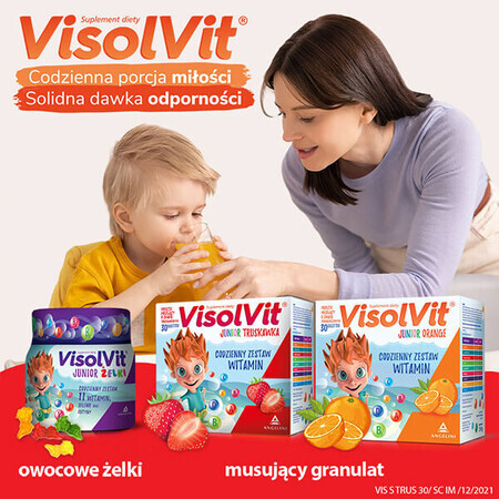 Visolvit Junior Fraise, pour les enfants de plus de 3 ans, 30 sachets