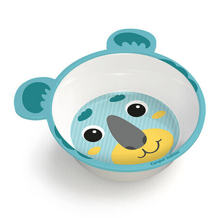 Canpol Babies non-slip melamine bowl with ears, turquoise, 1 pc.