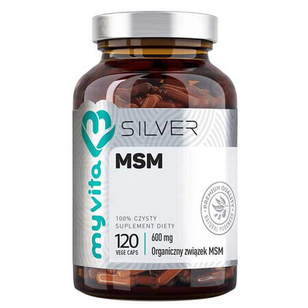 MyVita Silver, MSM (Methylsulfonylmethane) 600 mg, 120 capsules