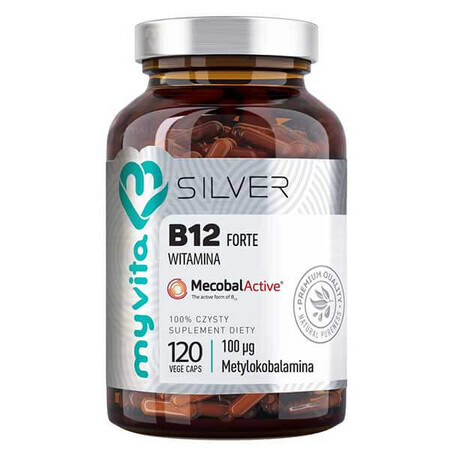 MyVita Silver B12 Forte, vitamine B12 100 µg, 120 gélules