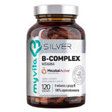 Silber Vitamin B-Komplex  Hochdosiertes Nahrungsergänzungsmittel | 100% Reinheit | 120 Kapseln