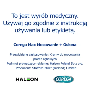 Corega Power Max Fixation + Cover, fixing cream for dentures, neutral, 40 g
