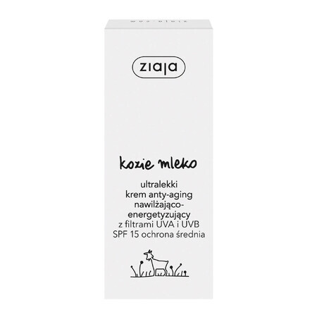 Ziaja Geitenmelk, ultralichte anti-age, hydraterende en stimulerende crème, SPF 15, 50 ml