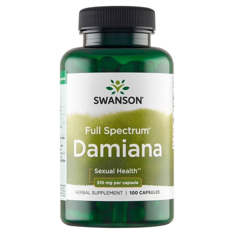 Swanson Full Spectrum Damiana, 100 capsule