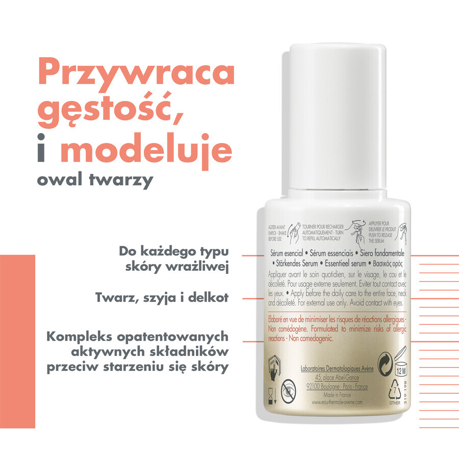 Avene DermAbsolu, gezichtscontourherstellend serum, gevoelige en rijpere huid, 30 ml