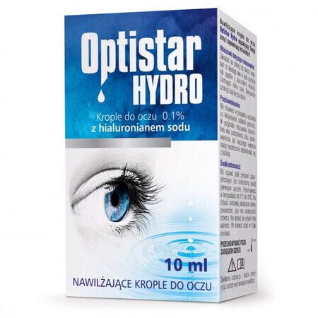 Optistar Hydro sodium hyaluronate 0.1%, moisturizing eye drops, 10 ml