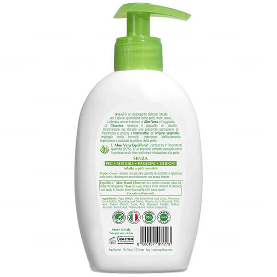 Equilibra Aloe, gel delicat pentru spălarea mâinilor, aloe vera, 300 ml