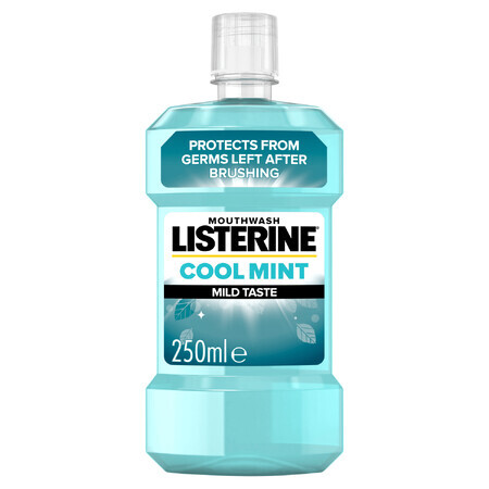 Listerine Cool Mint, Mundspülung, milder Geschmack, alkoholfrei, 250 ml