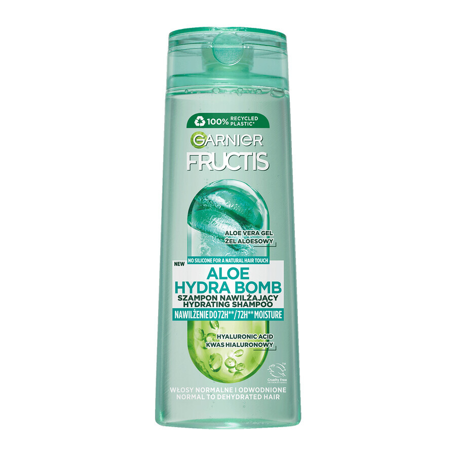 Garnier Fructis Aloe Hydra Bomb, Șampon fortifiant pentru păr deshidratat, 400 ml