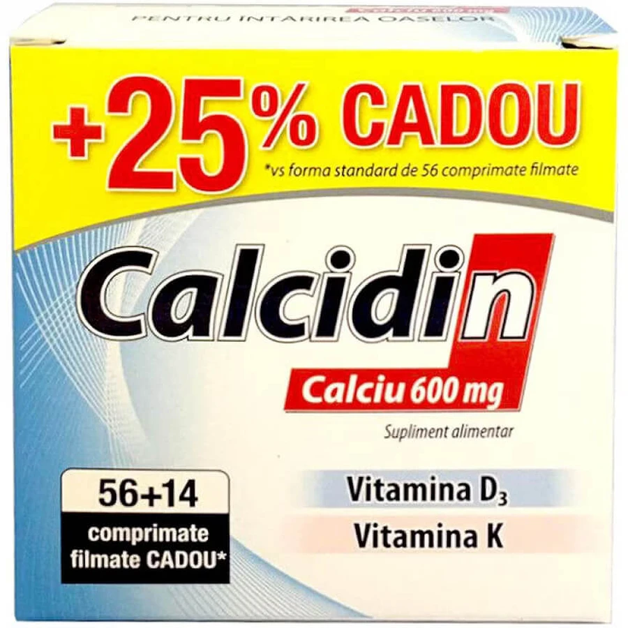 Calcidin 600 mg, 56 + 14 tablets, Zdrovit