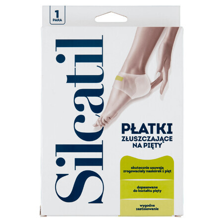 Silcatil, exfoliating pads for heels, 1 pair