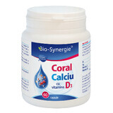 Calciu coral cu vitamina D3, 60 capsule, Bio-Synergie