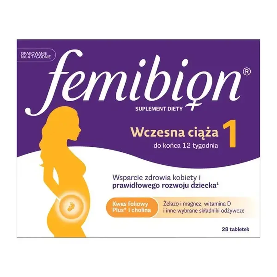 Femibion 1 Frühschwangerschaft Nahrungsergänzung, 28 Tabletten