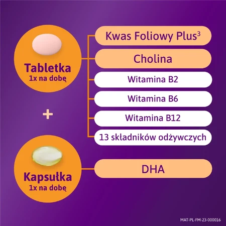 Femibion 2 Ciąża od 13 do 40 tygodnia, Kwas Foliowy Plus, 56 tabletek + 56 kapsułek: ceny i cechy