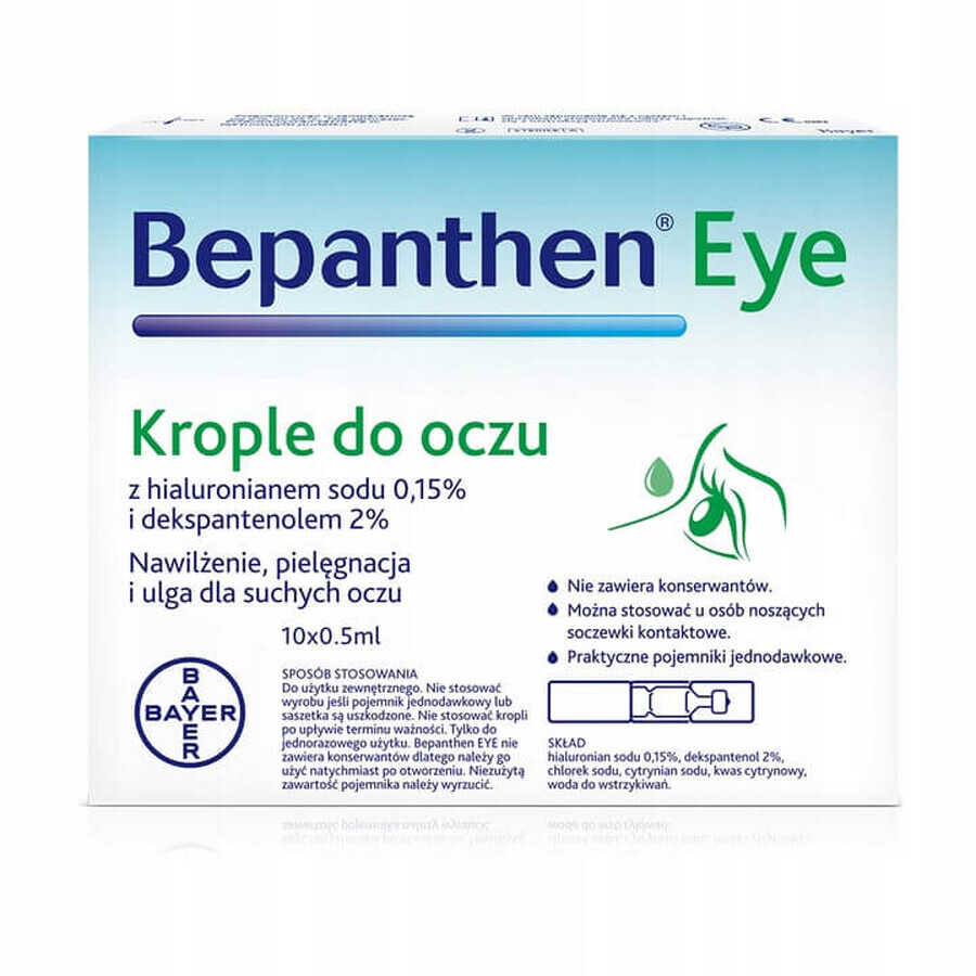 Bepanthen Augentropfen, 10 Ampullen