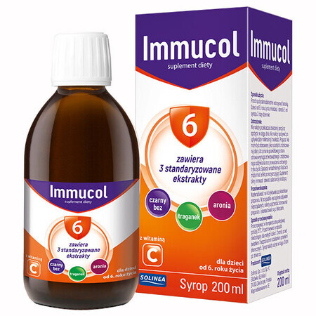 Immucol 6, jarabe para niños a partir de 6 años y adultos, 200 ml