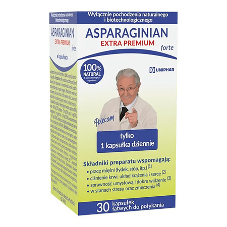 Asparaginian Extra, Premium Forte, 30 Kapseln