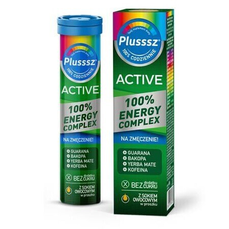 Plusssz Active 100% Energiekomplex, 20 Brausetabletten