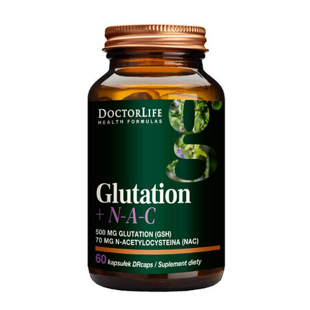 Doctor Life Glutathione + NAC, 60 vegetarian capsules