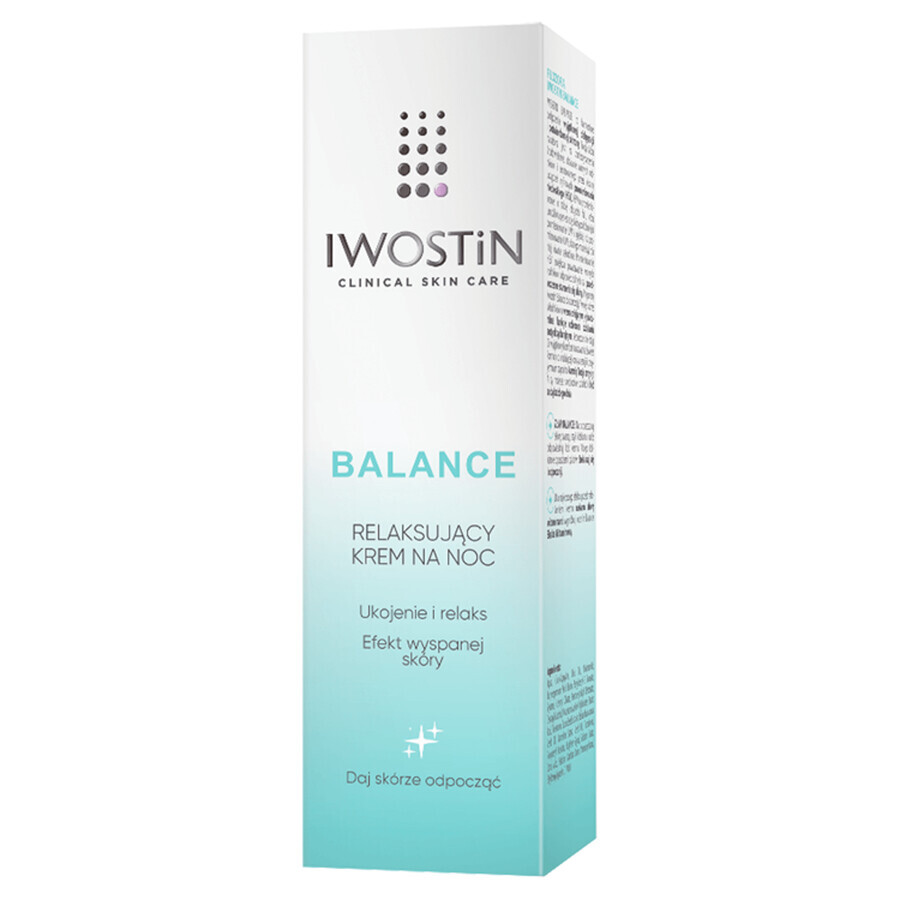 Iwostin Balance, Cremă de noapte relaxantă, Calmantă și relaxantă, 50 ml